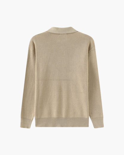 Brandon Half Zip Sweater – Soft Knit Turn-Down Collar Pullover for Versatile Layering