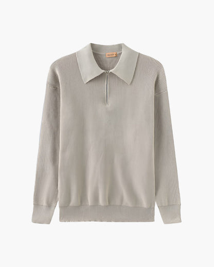 Brandon Half Zip Sweater – Soft Knit Turn-Down Collar Pullover for Versatile Layering
