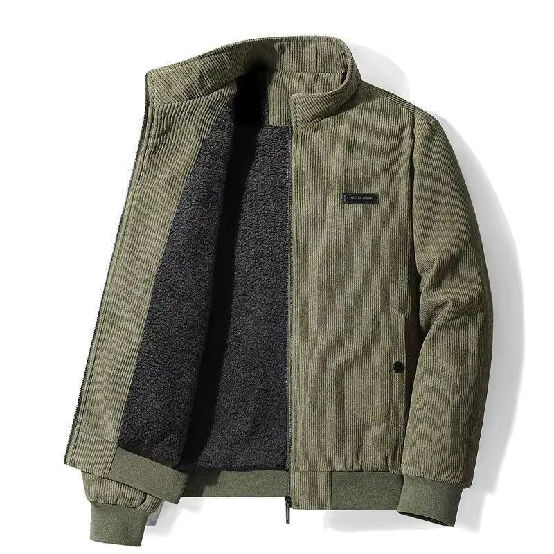 Jomar Men's Corduroy Jacket – Fleece-Lined Cotton Blend Jacket