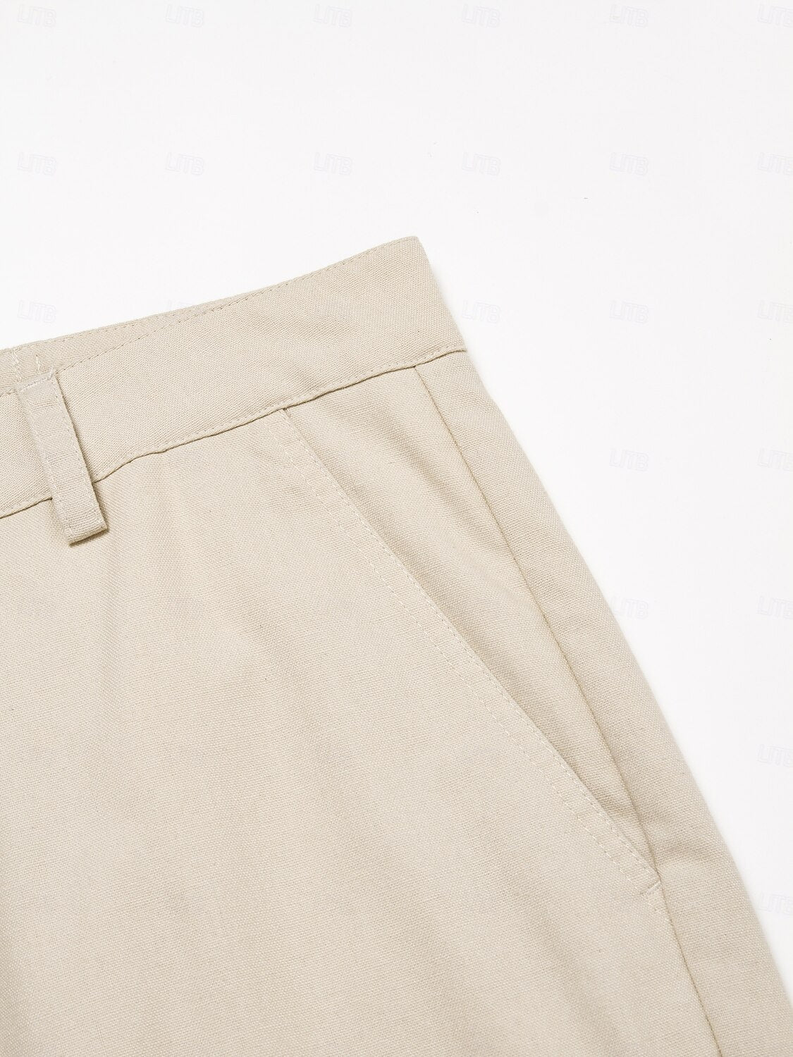 Benjamin Men’s Linen Blend Shorts – Breathable Mid Waist with Front Pockets