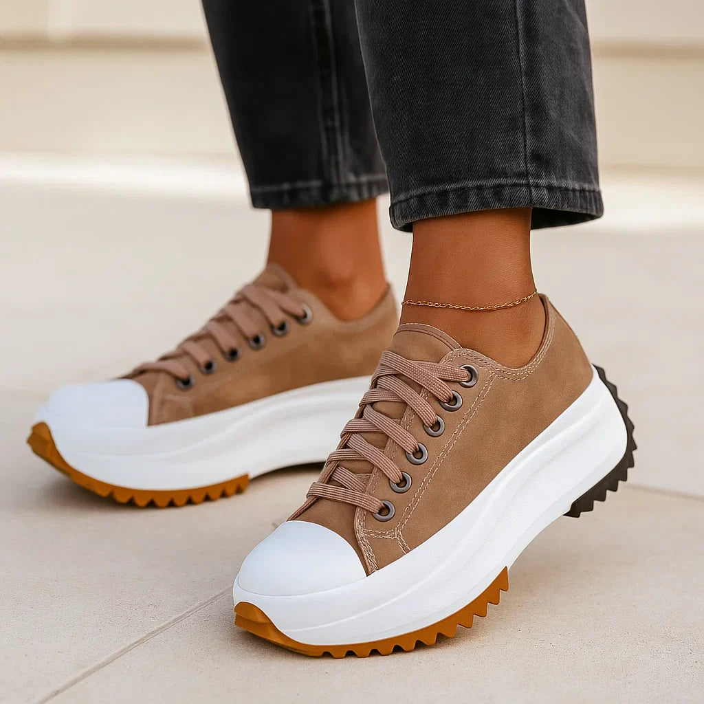 Aria Women's Shoes – Retro Style Leather Platform Shoes