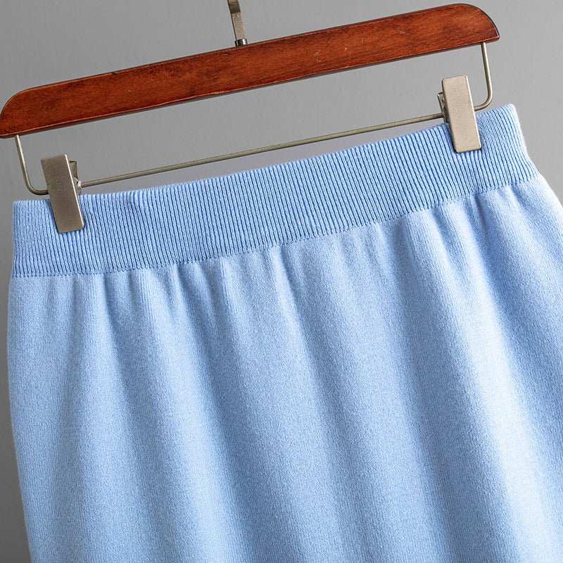 Gianna Women’s Knit Co-ord Set – Soft Cotton Turtleneck & Skirt