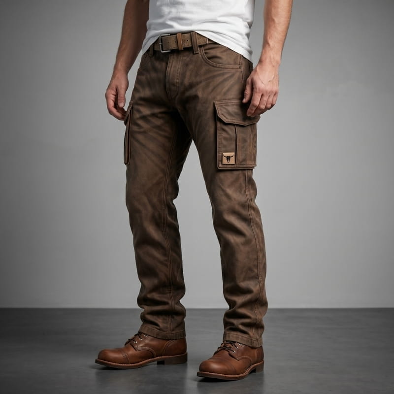 Hudson Heavyweight Cotton Utility Cargo Pants – Insulated Workwear Casual Pants