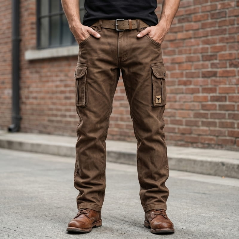 Hudson Heavyweight Cotton Utility Cargo Pants – Insulated Workwear Casual Pants