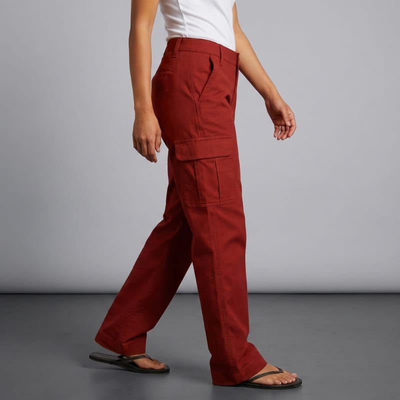 Emilia Straight-Leg Cargo Pants – Relaxed Utility Everyday Casual Trousers