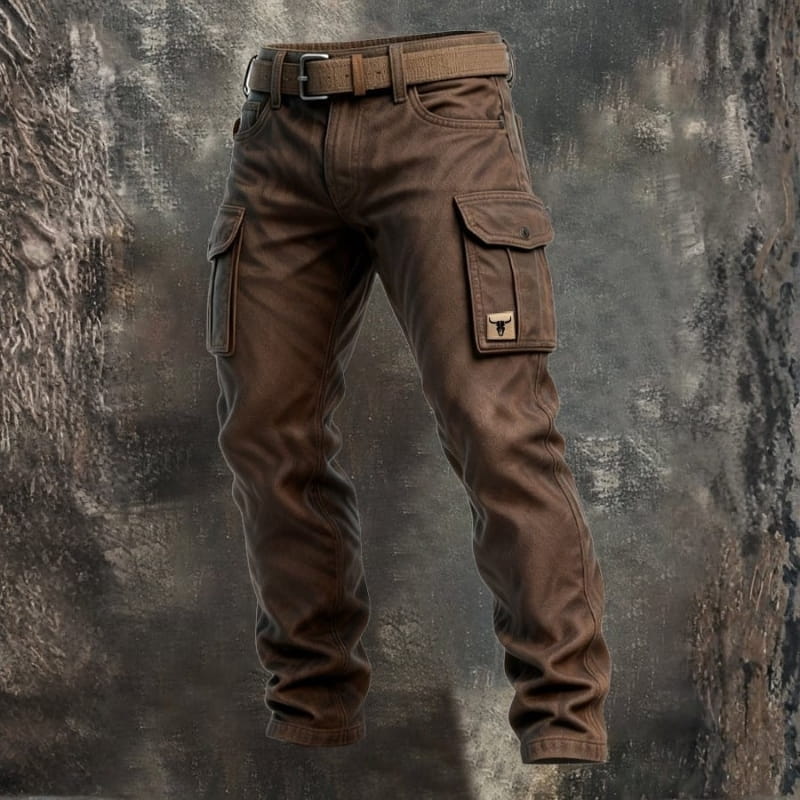 Hudson Heavyweight Cotton Utility Cargo Pants – Insulated Workwear Casual Pants