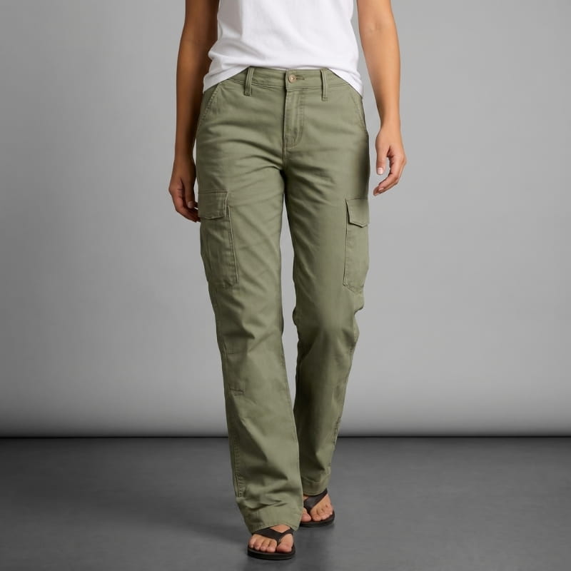 Emilia Straight-Leg Cargo Pants – Relaxed Utility Everyday Casual Trousers