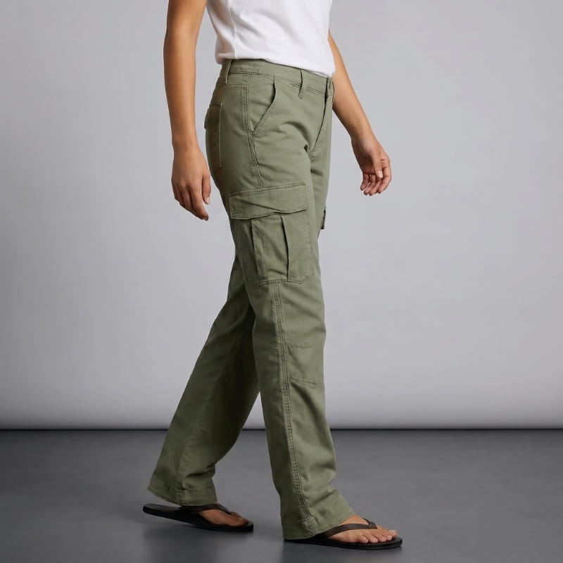Emilia Straight-Leg Cargo Pants – Relaxed Utility Everyday Casual Trousers