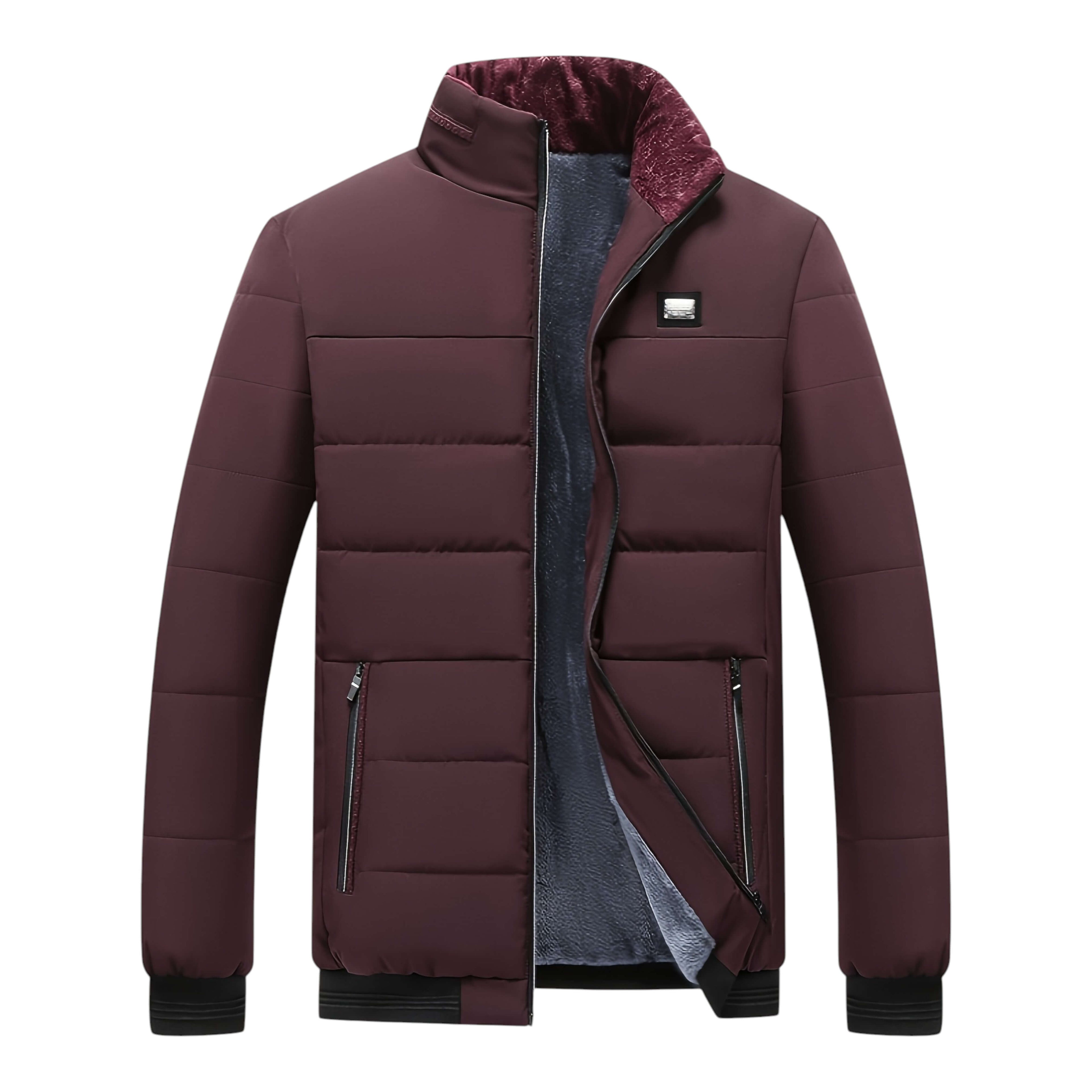 Nathan Men’s Puffer Jacket – High-Collar Structured Winter Jacket