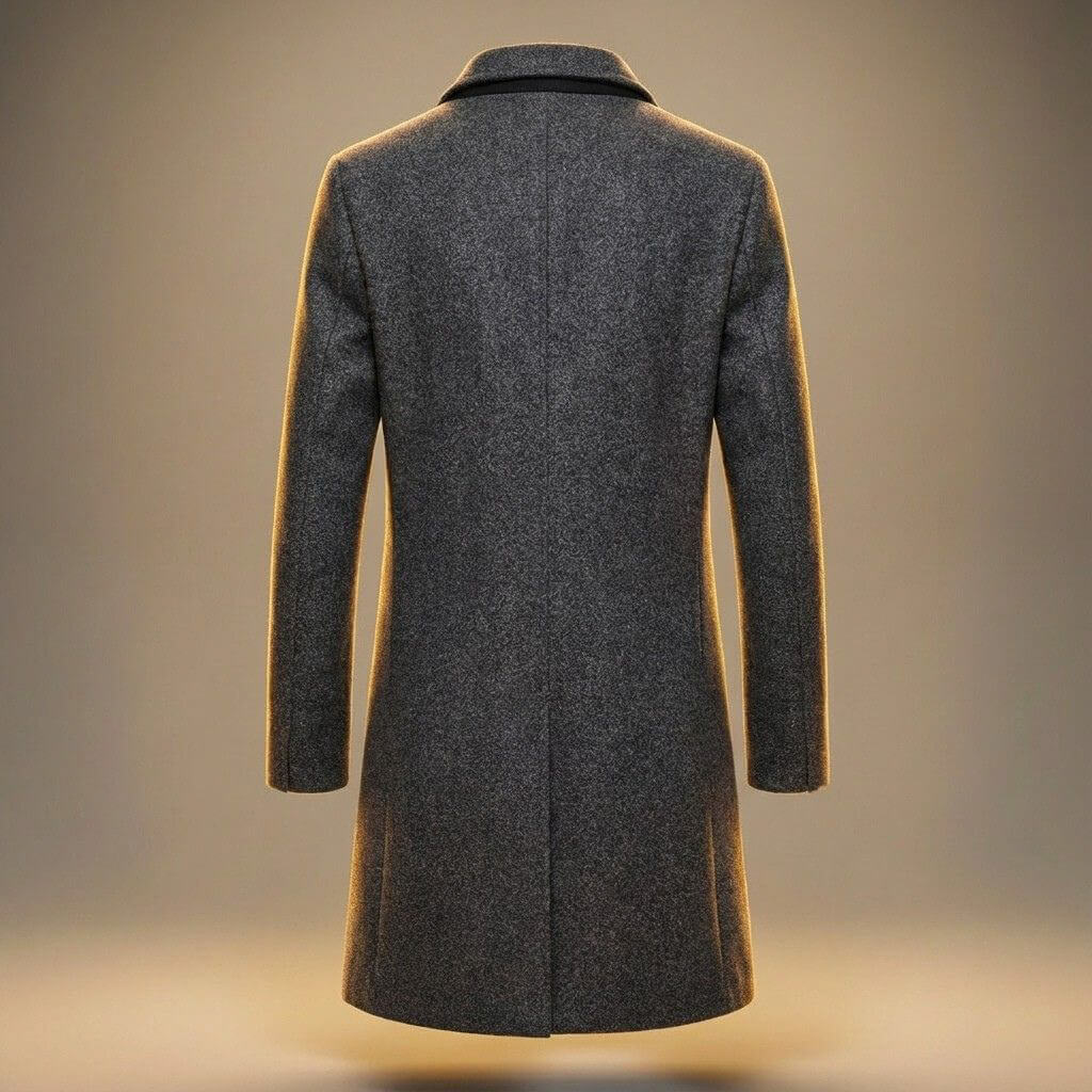Henry Men’s Long Coat – Organic Peruvian Cotton Overcoat