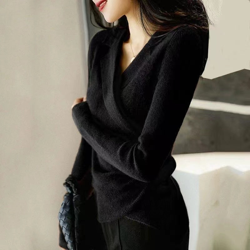 Ellaine Women’s Slim Fit Sweater – Knit Pullover with Peter Pan Collar