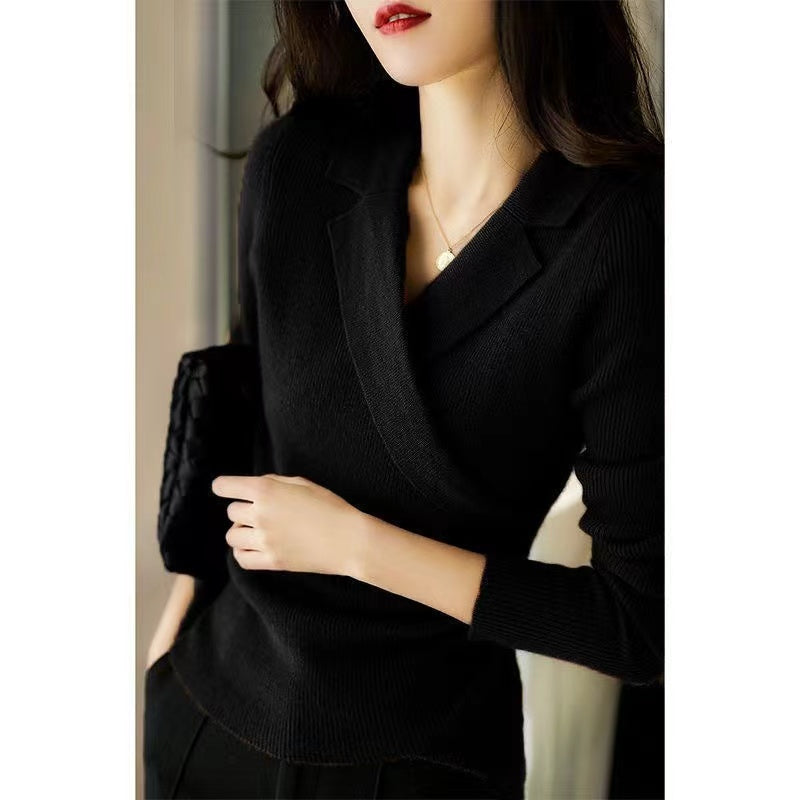 Ellaine Women’s Slim Fit Sweater – Knit Pullover with Peter Pan Collar