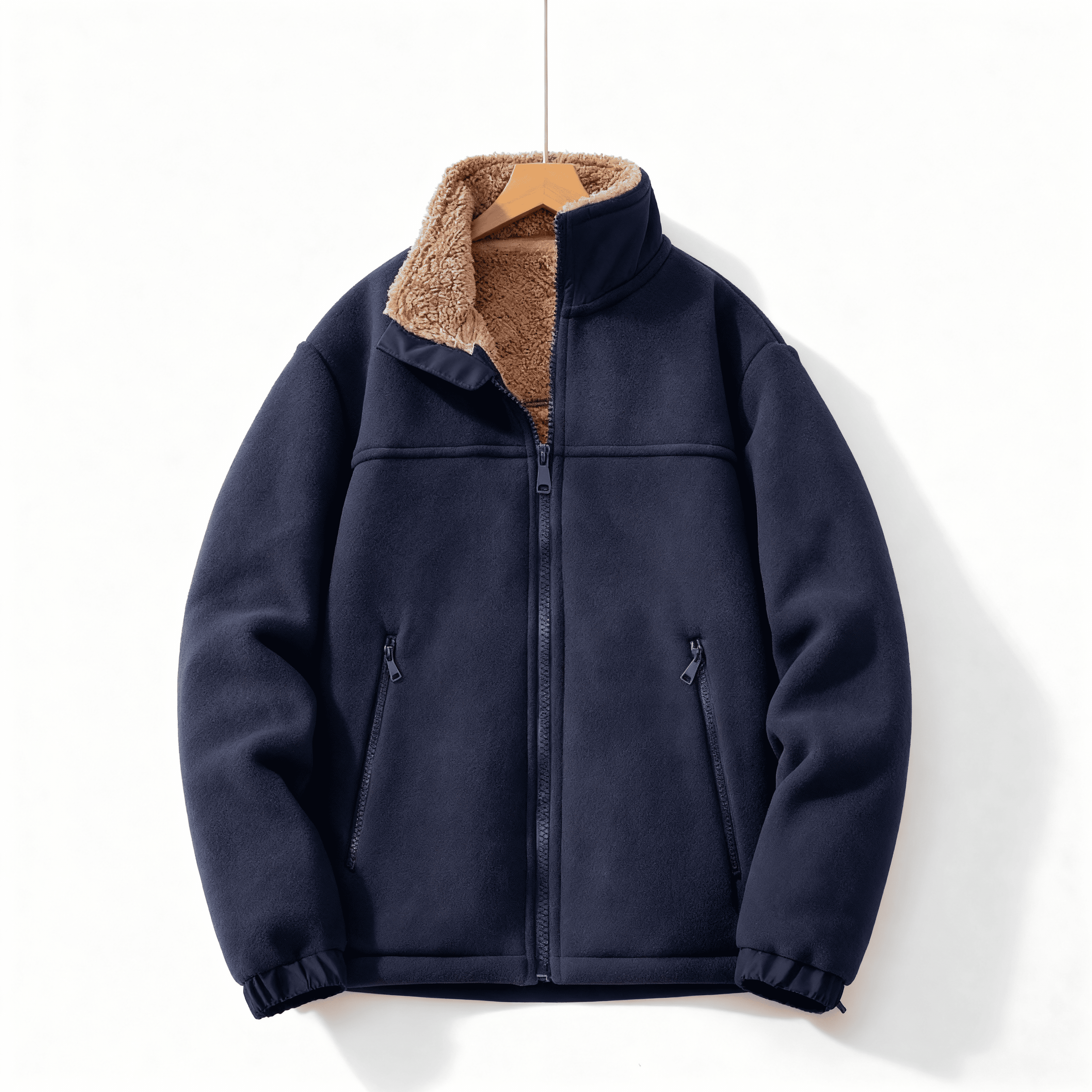 Antonio Men’s Wool Fleece Jacket – Soft Lined Structured Fit Jacket