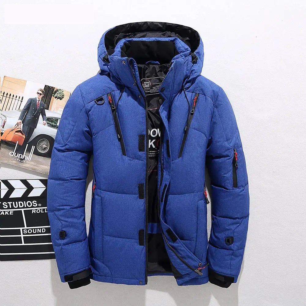 Felipe Men’s Down Puffer Jacket – Lightweight Waterproof with Detachable Hood