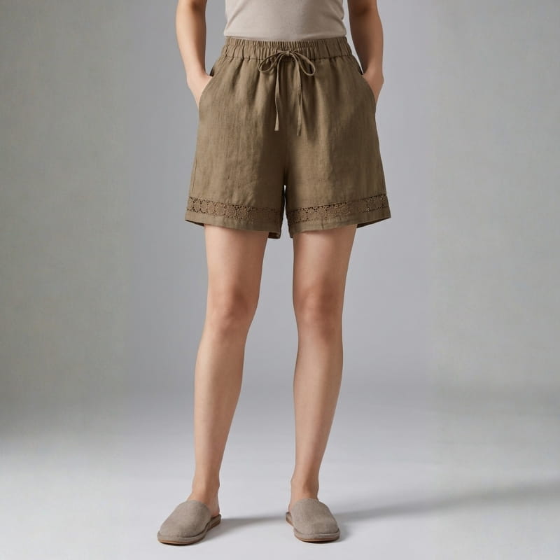 Martina Women’s Cotton Lace Trim Shorts