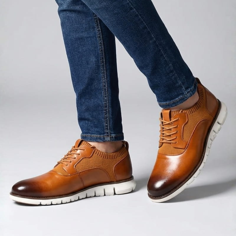 Hernando Genuine Leather Lace-Up Shoes – Casual Brogue Dress Shoes