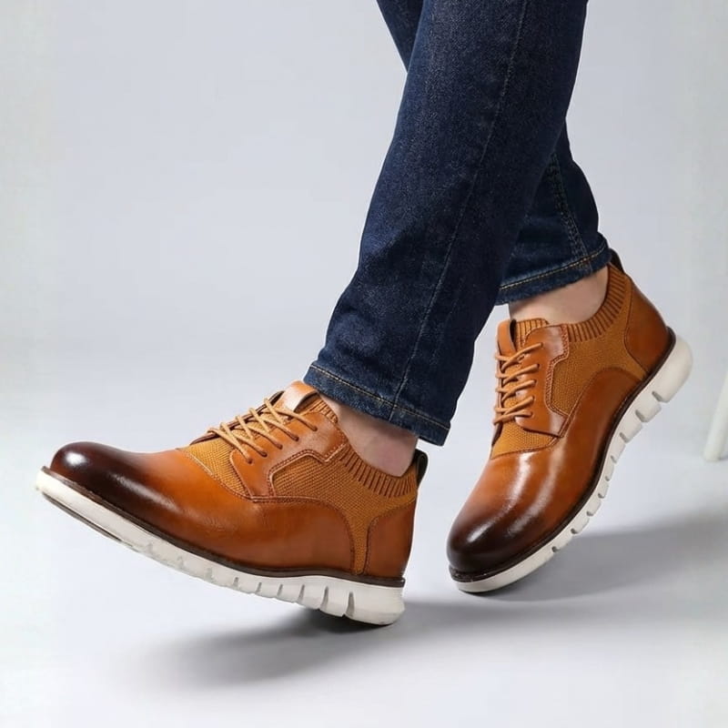 Hernando Genuine Leather Lace-Up Shoes – Casual Brogue Dress Shoes