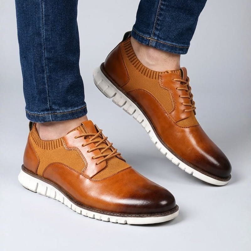 Hernando Genuine Leather Lace-Up Shoes – Casual Brogue Dress Shoes