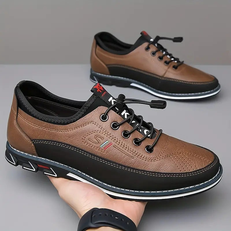 Hugo Men’s Leather Shoes – Eco Leather Barefoot with Waterproof Finish