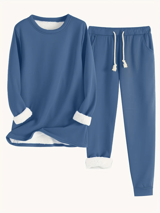 Eliza Fleece Lounge Set – Women’s Two-Piece Loungewear with Soft Lining & Relaxed Fit