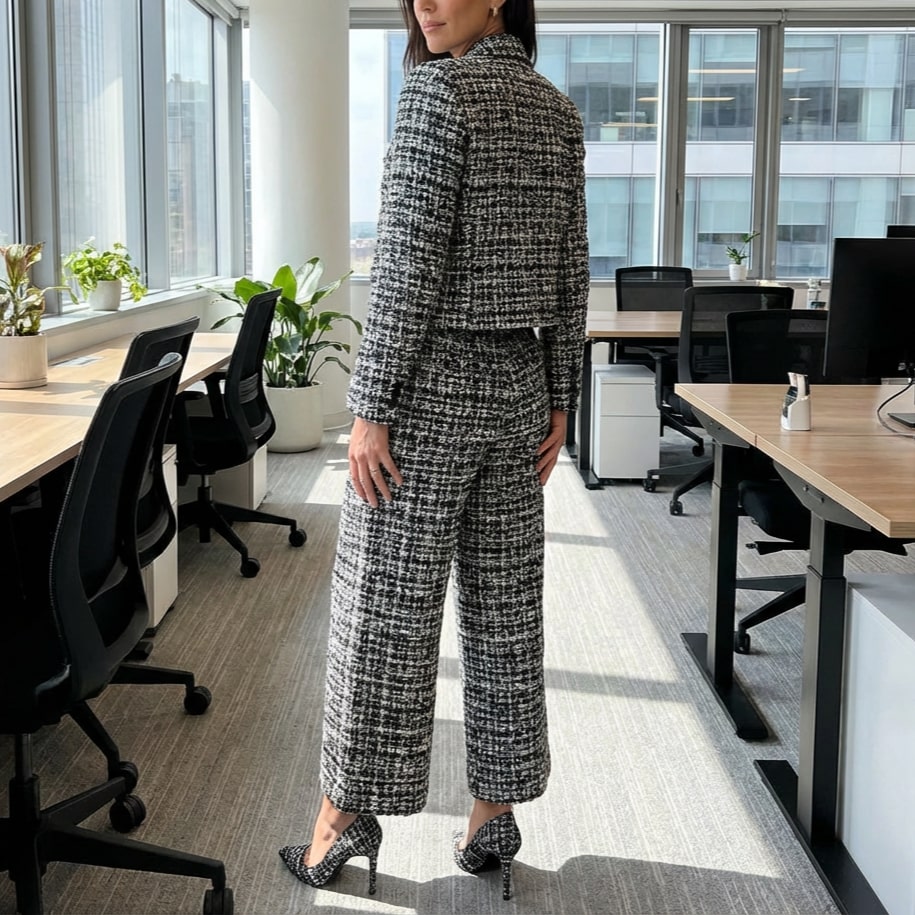 Felisa Women’s Tweed Blazer & Trousers Set