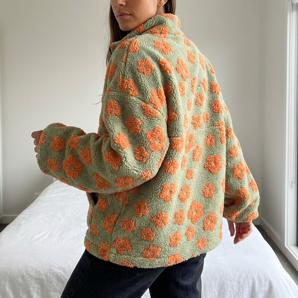 Margarita Women’s Sweater – Plush Fleece Floral Design