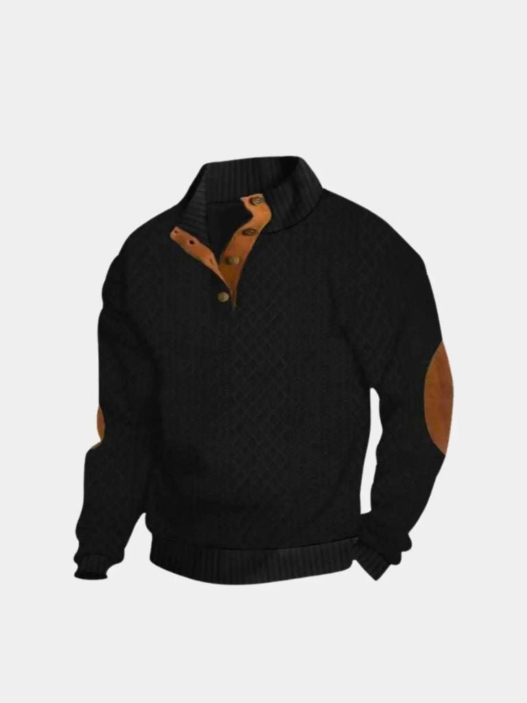 Grayson Men’s Pullover – Tailored Fit High-Collar Knit Sweater