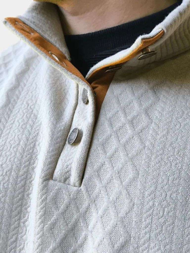 Grayson Men’s Pullover – Tailored Fit High-Collar Knit Sweater