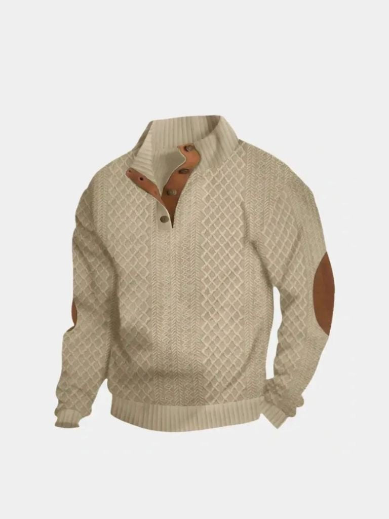 Grayson Men’s Pullover – Tailored Fit High-Collar Knit Sweater