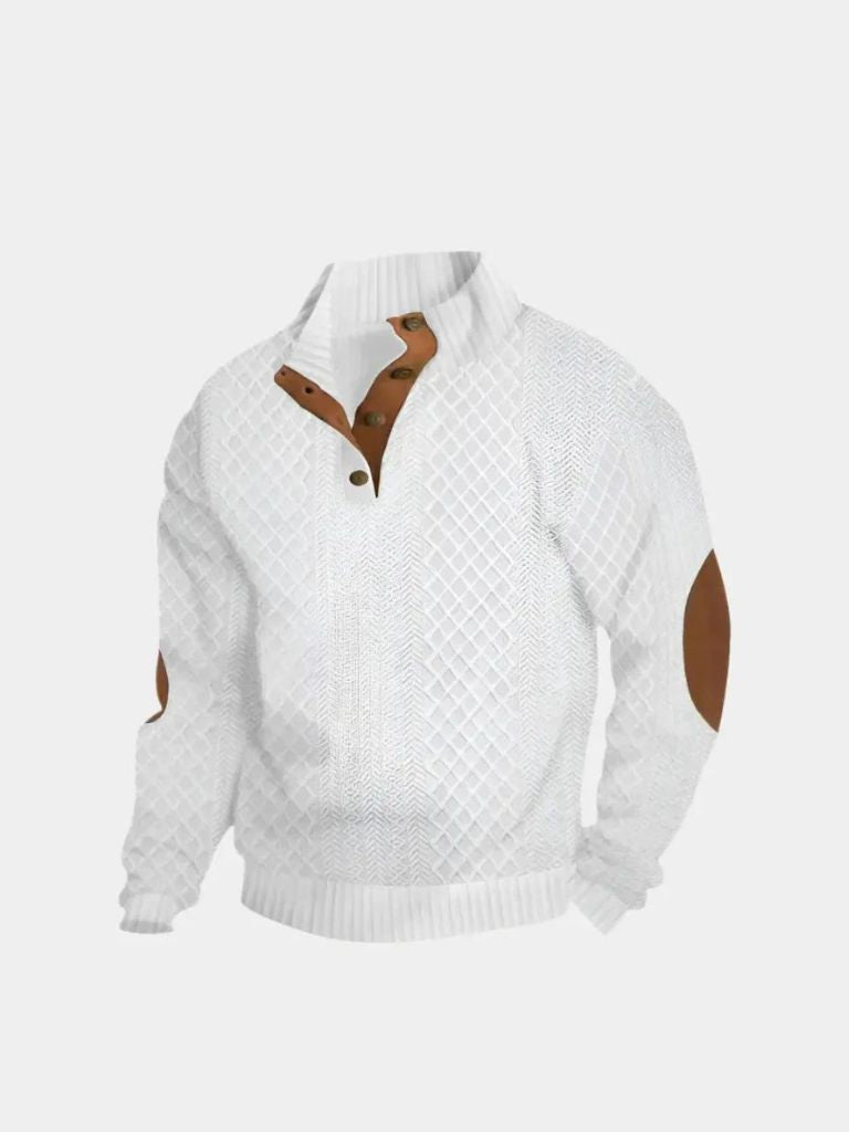 Grayson Men’s Pullover – Tailored Fit High-Collar Knit Sweater