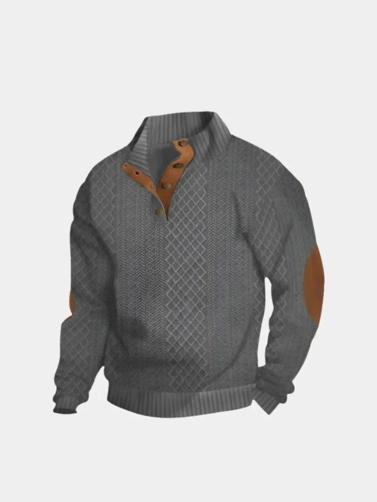 Grayson Men’s Pullover – Tailored Fit High-Collar Knit Sweater
