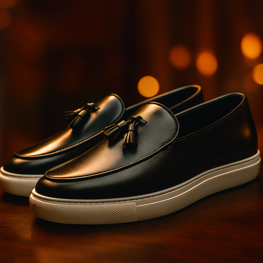 Callum Men’s Tassel Loafers – Classic Slip-On Dress Shoes with Cushioned Comfort