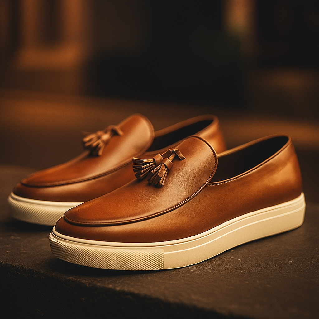 Callum Men’s Tassel Loafers – Classic Slip-On Dress Shoes with Cushioned Comfort