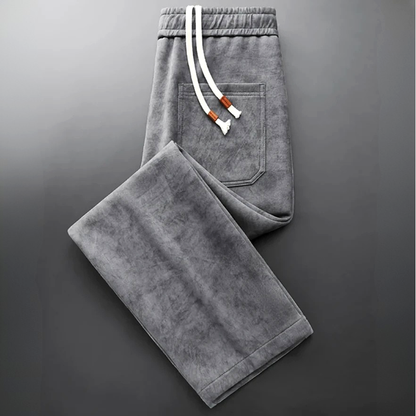 Tyron Men’s Straight Leg Sweatpants – Cotton Blend with Tonal Concrete Pattern