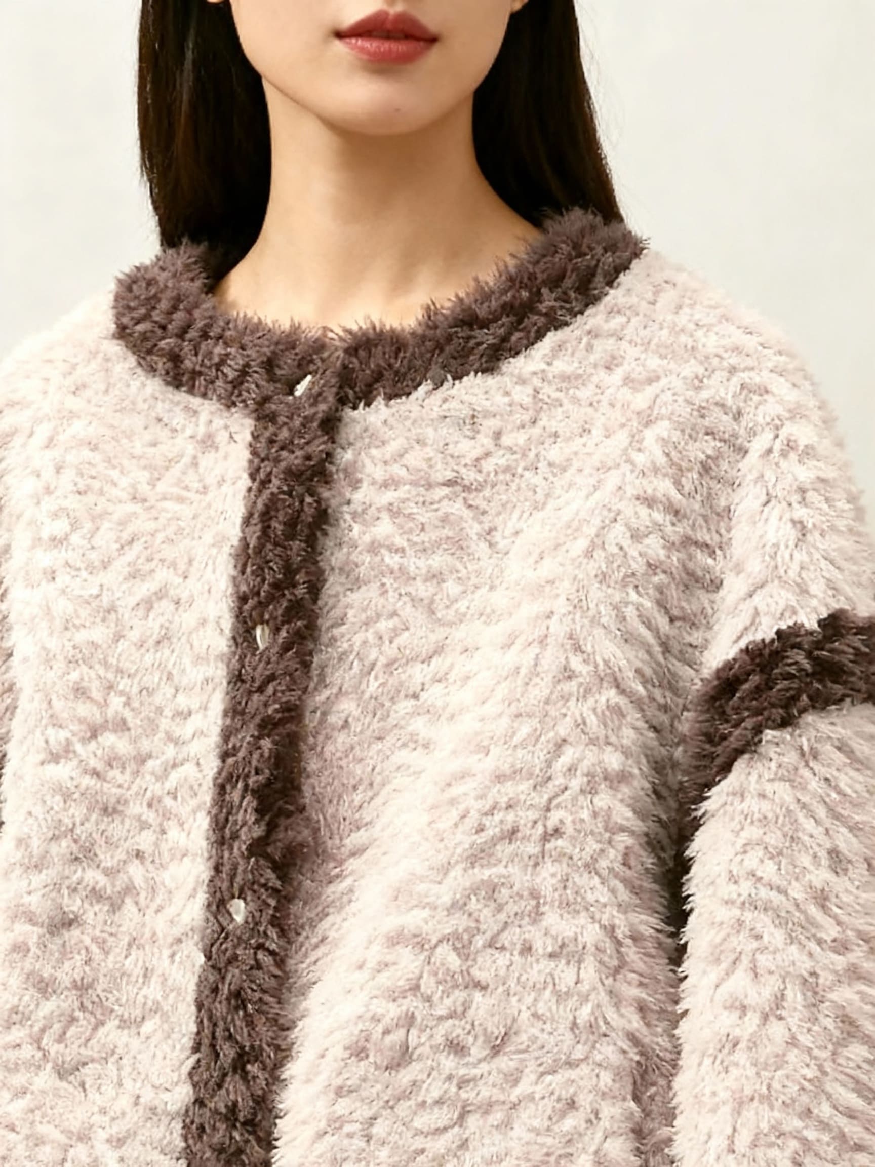 Winslow Women’s Sherpa Jacket – Plush Fleece with Contrast Trim