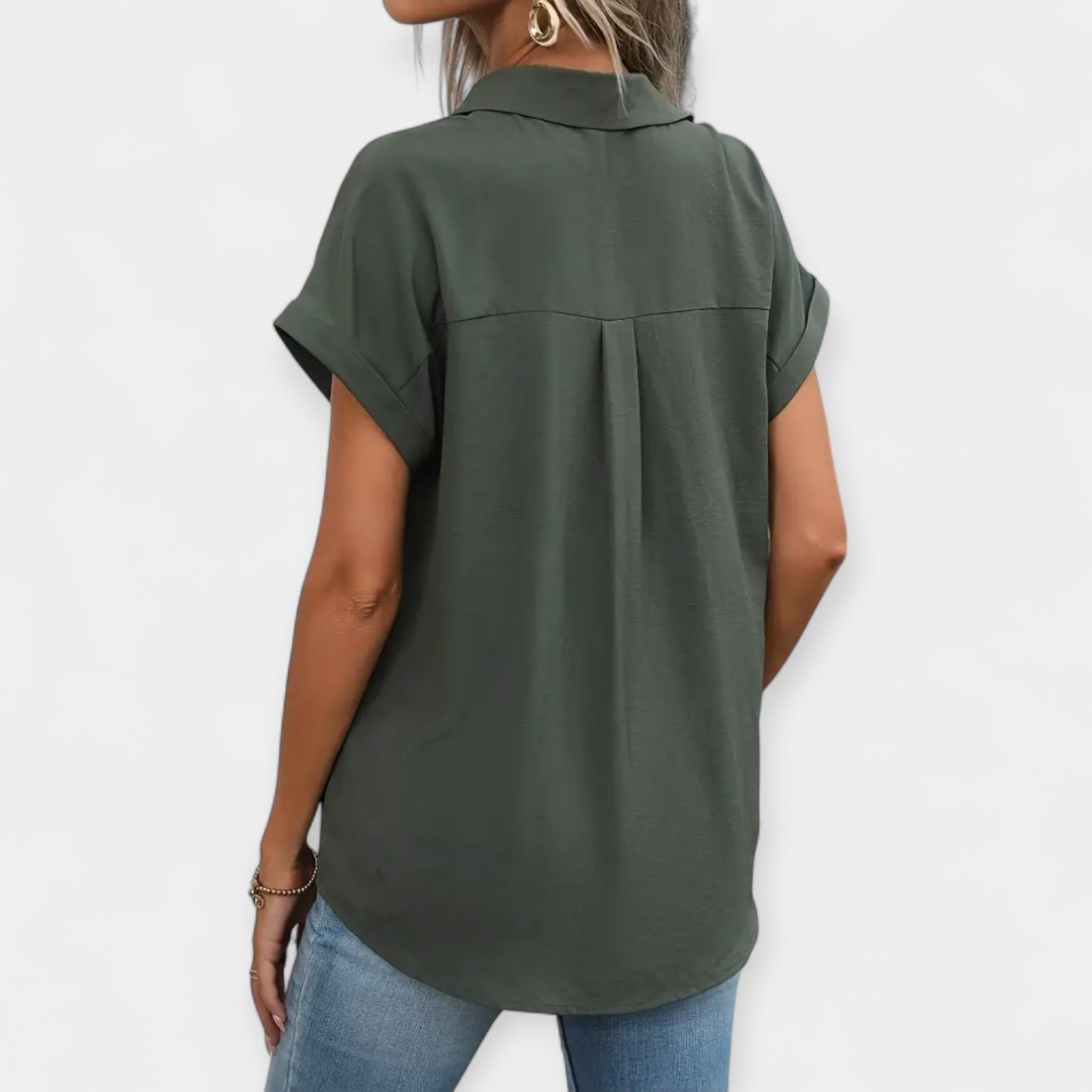 Laiza Women’s Short Sleeve Shirt – Lightweight Breathable Summer Blouse