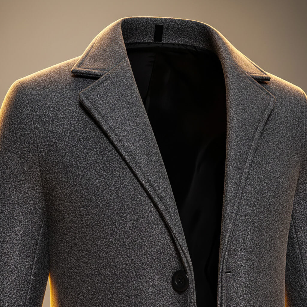 Henry Men’s Long Coat – Organic Peruvian Cotton Overcoat