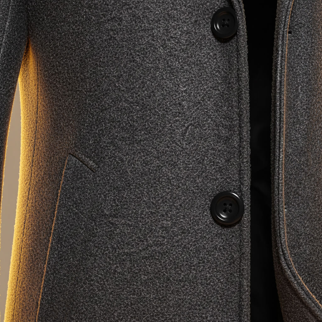 Henry Men’s Long Coat – Organic Peruvian Cotton Overcoat