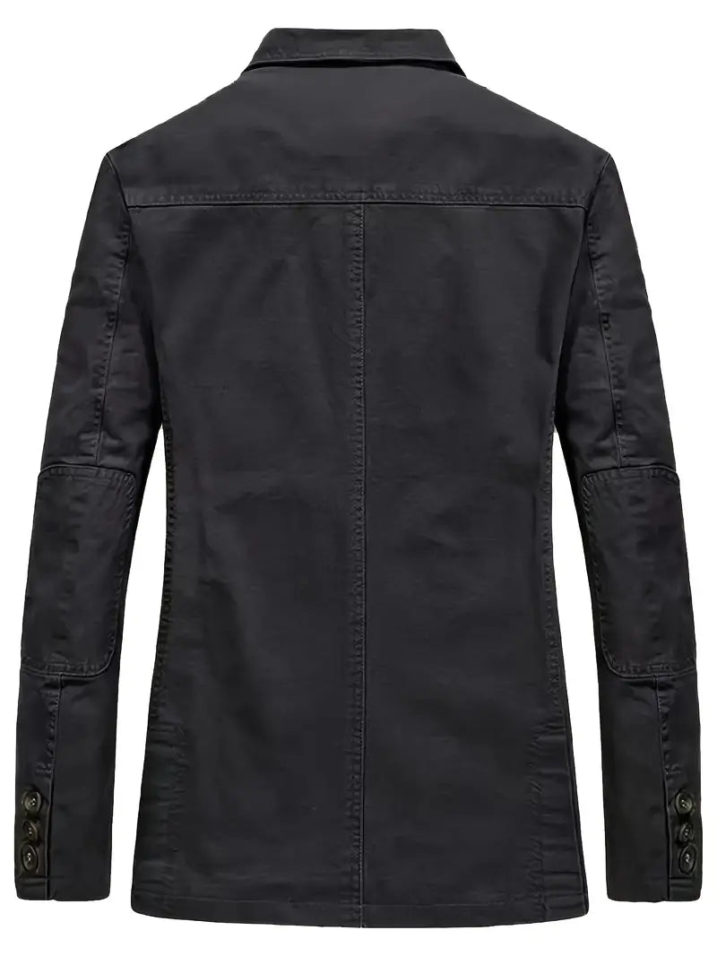 Thompson Men’s Button Up Jacket – Tailored Fit with Notched Lapel