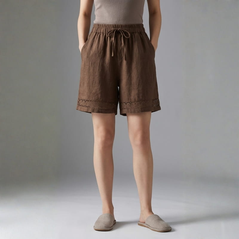 Martina Women’s Cotton Lace Trim Shorts