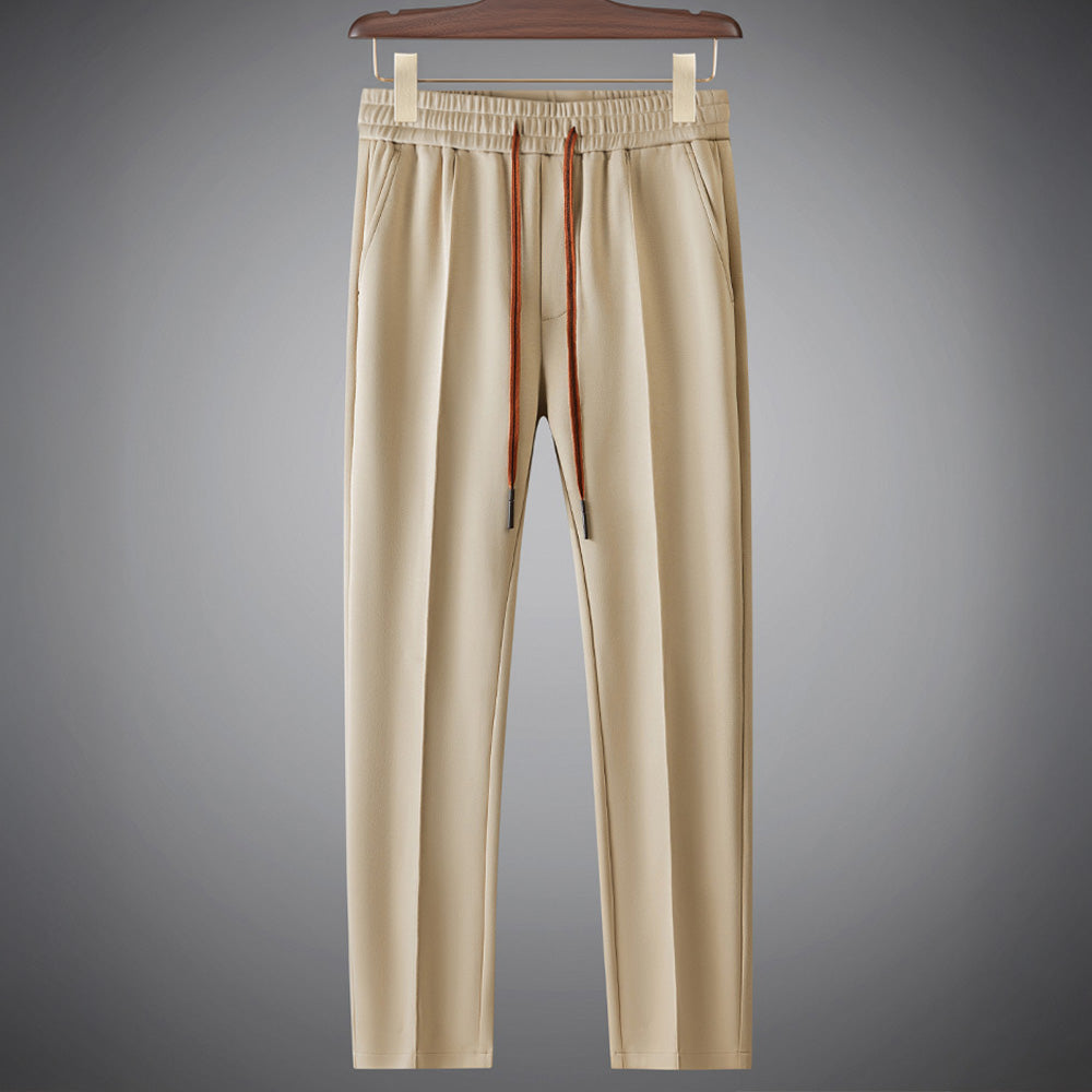 Jiro Men’s Lounge Set – Cotton Silk Crewneck Sweatshirt & Straight-Leg Pants