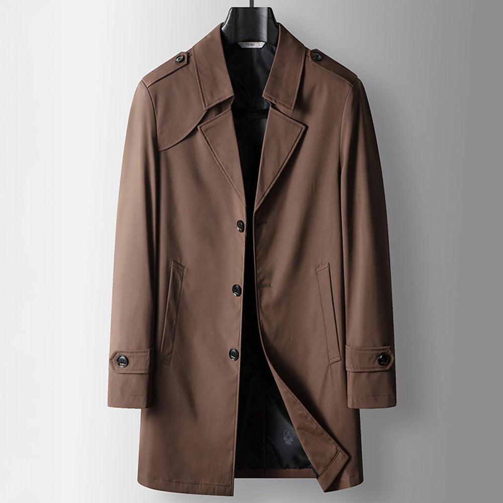 Harrington Men’s Trench Coat – Military-Inspired Water-Resistant Jacket