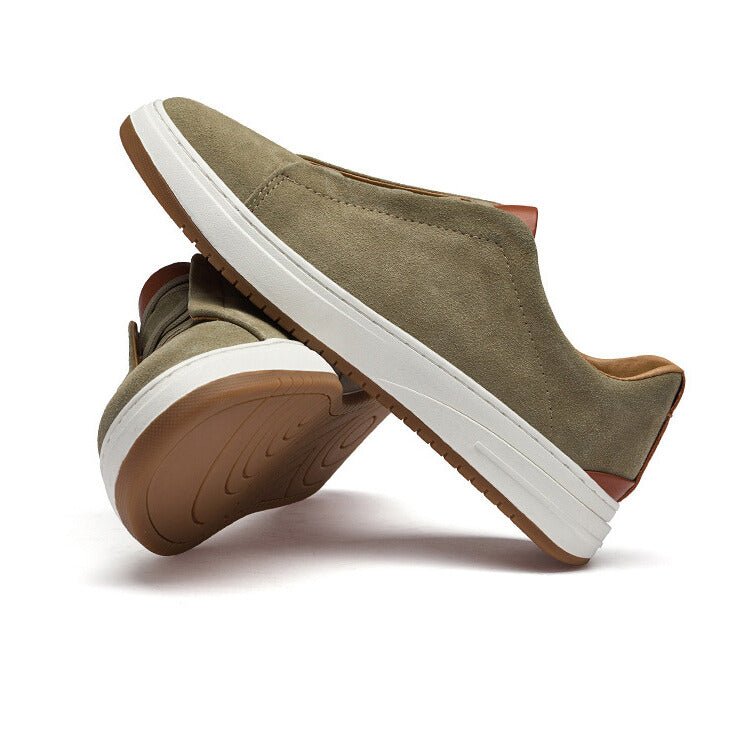 Dominic Men's Trainers – Cowhide Slip-On Leather Shoes