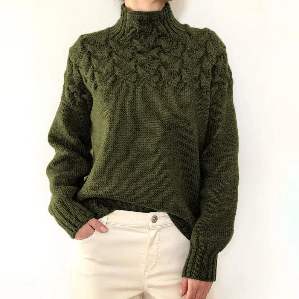 Moana Women’s Turtleneck Jumper – Soft Textured Knit High-Neck Sweater