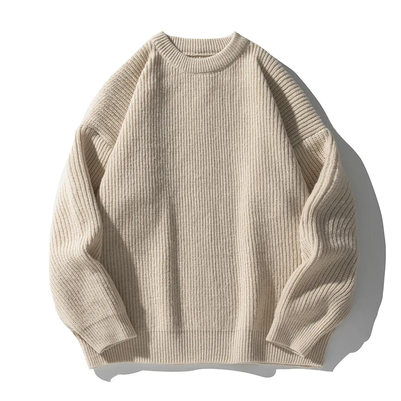 Troy Ribbed Pullover – Men’s Sweater in Soft Cotton Blend with Relaxed Fit