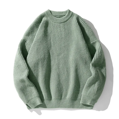 Troy Ribbed Pullover – Men’s Sweater in Soft Cotton Blend with Relaxed Fit