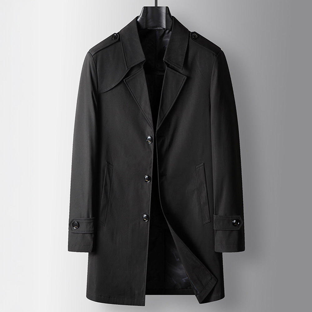 Harrington Men’s Trench Coat – Military-Inspired Water-Resistant Jacket