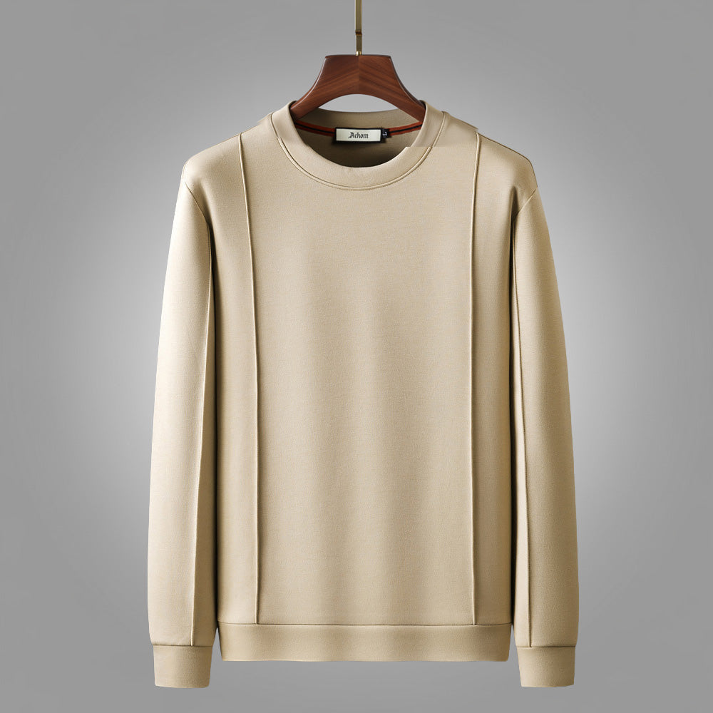 Jiro Men’s Lounge Set – Cotton Silk Crewneck Sweatshirt & Straight-Leg Pants