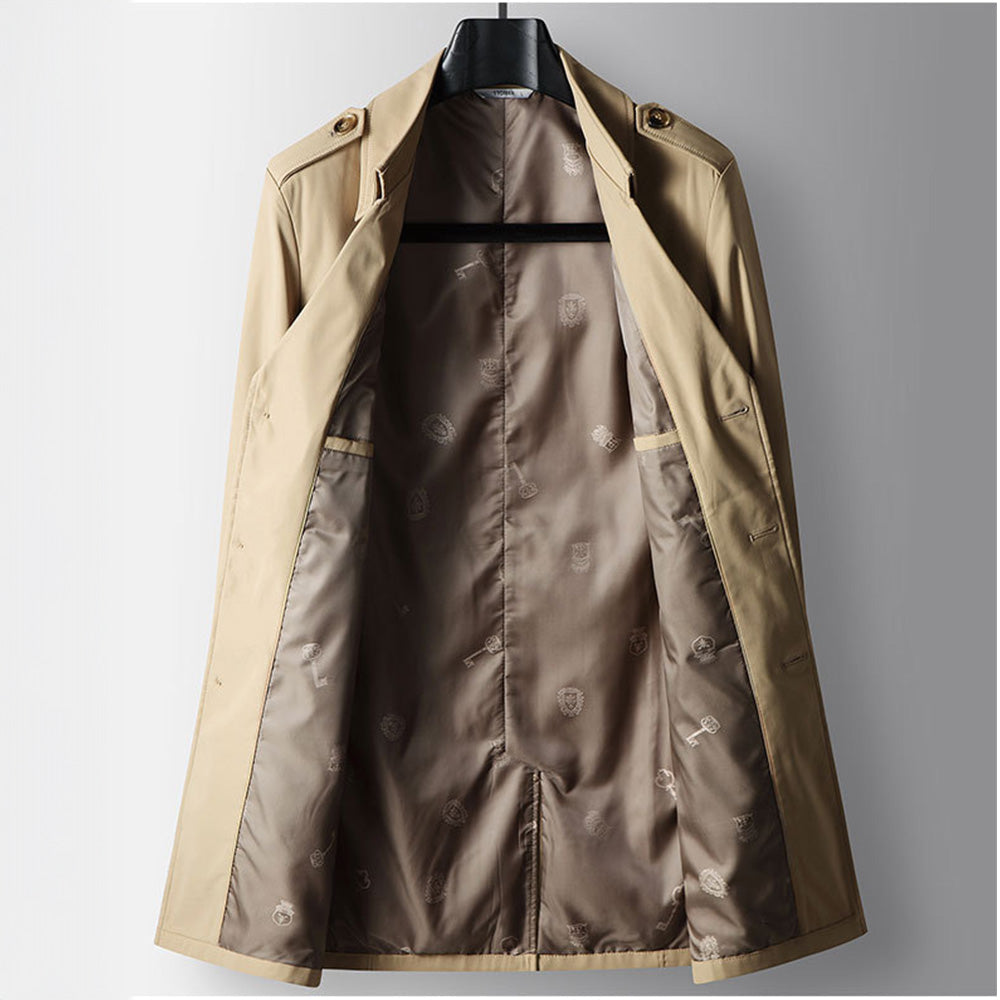 Harrington Men’s Trench Coat – Military-Inspired Water-Resistant Jacket