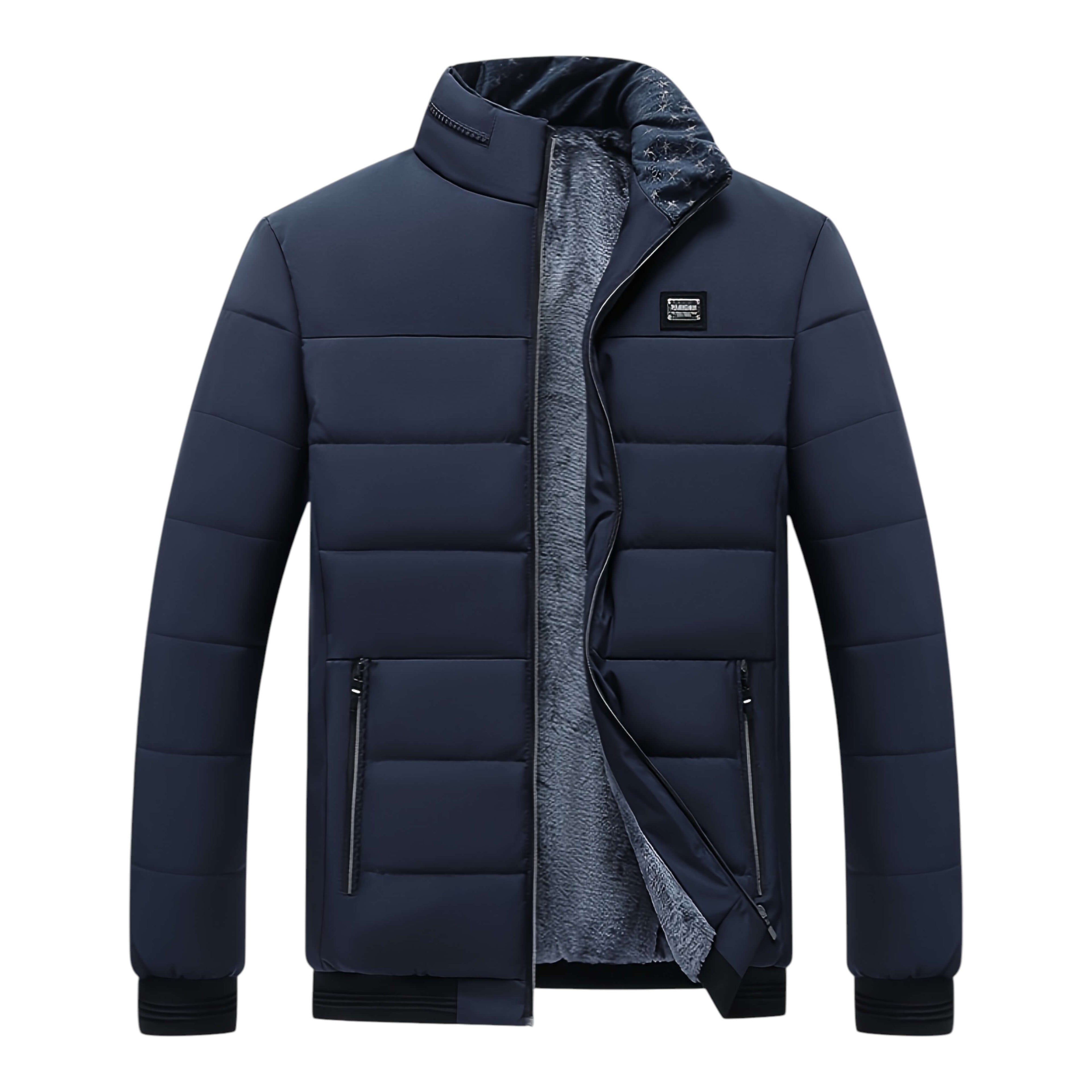 Nathan Men’s Puffer Jacket – High-Collar Structured Winter Jacket